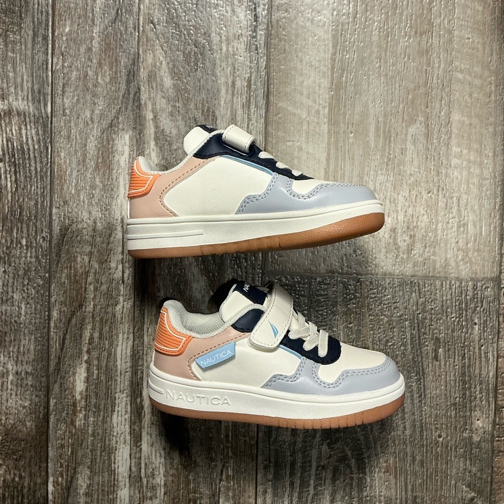 Nautica Kids' Sneakers in White and Blue Size 7 - Picture 4 of 9